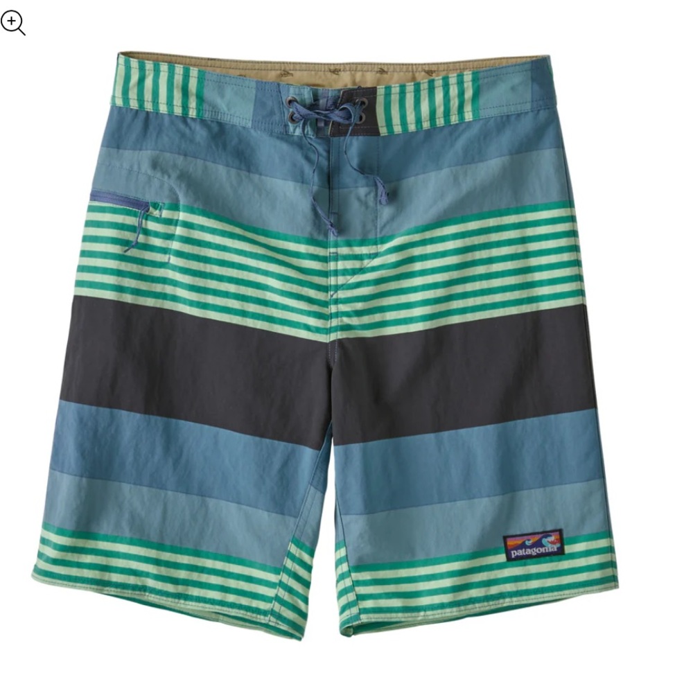 Patagonia Wavefarer Striped Board Shorts Size 40 EUC